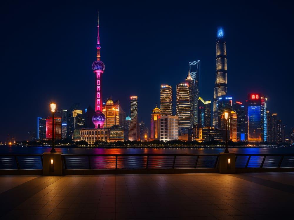 上海外灘 光り輝く超高層ビル群 「The上海」の画像