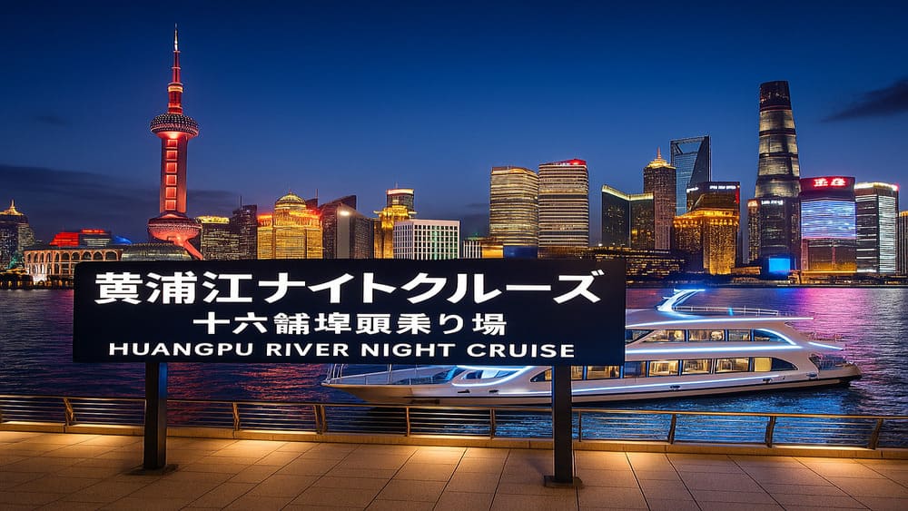 上海外灘　黄浦江クルーズ乗船場所イメージ