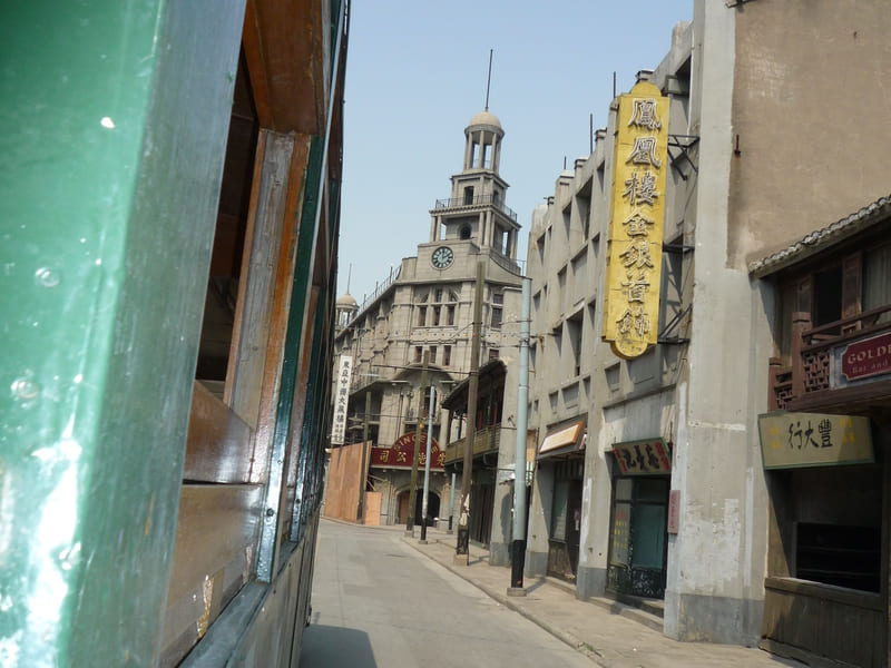 上海影視楽園 1930年代南京路エリア。路面電車から写した街並み画像