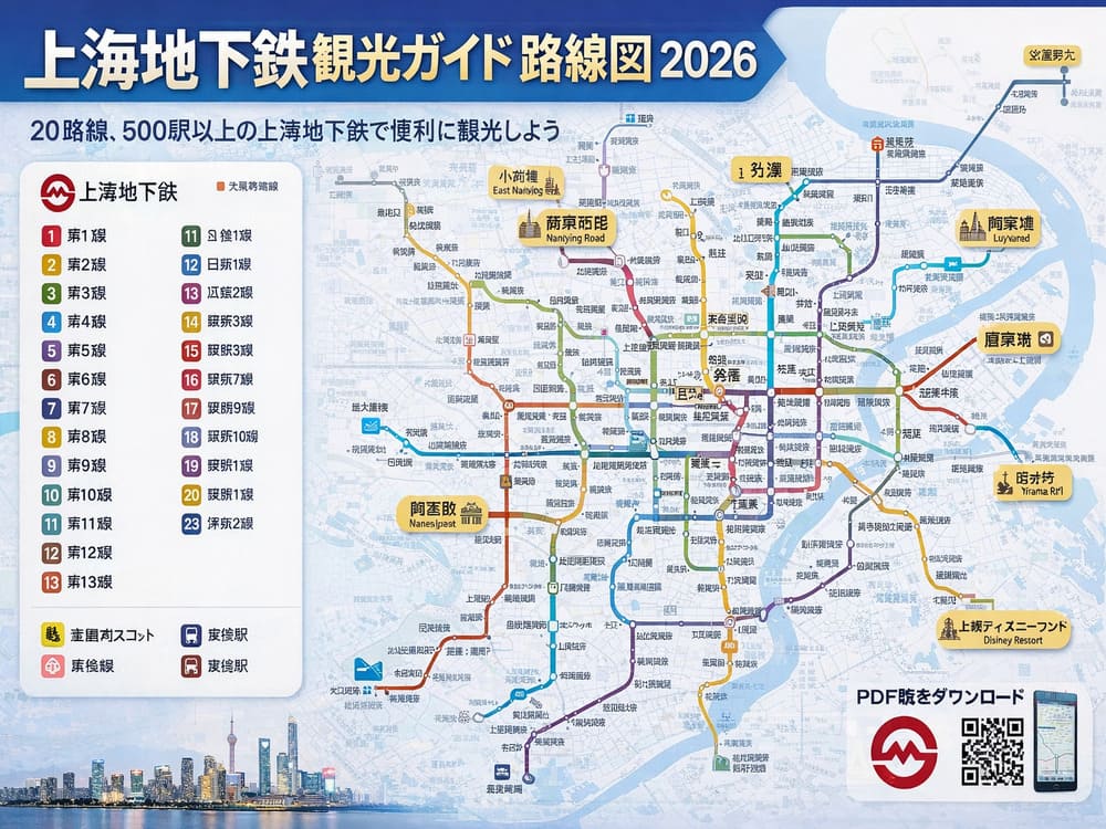 上海地下鉄路線図2026年版イメージ画像